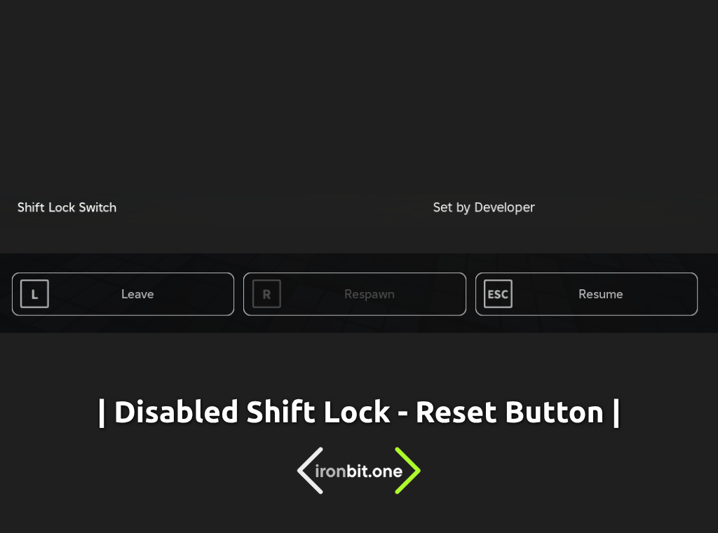 Disabled Shift Lock & Reset Button